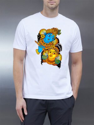 Mural t shirt - krishna radha - indian t-shirt kerala